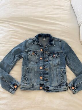H&M Light Blue Distressed Denim Jacket